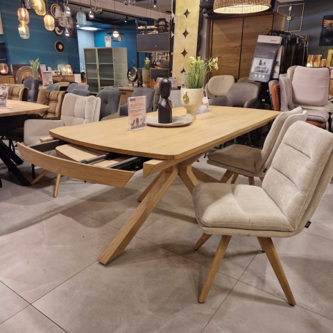Stół rozkładany NYON Henders & Hazel 200-280x100 cm, fornir dębowy, kolor natural sand Stół rozkładany NYON Henders & Hazel 200-280x100 cm, fornir dębowy, kolor natural sand