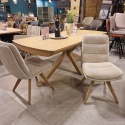 Stół rozkładany NYON Henders & Hazel 200-280x100 cm, fornir dębowy, kolor natural sand Stół rozkładany NYON Henders & Hazel 200-280x100 cm, fornir dębowy, kolor natural sand