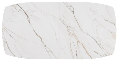 (defekt) Stół rozkładany ceramiczny PADOVA Xooon (180-240) cm, jasny, Nogi grafitowe