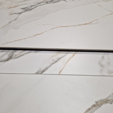 (defekt) Stół rozkładany ceramiczny PADOVA Xooon (180-240) cm, jasny, Nogi grafitowe