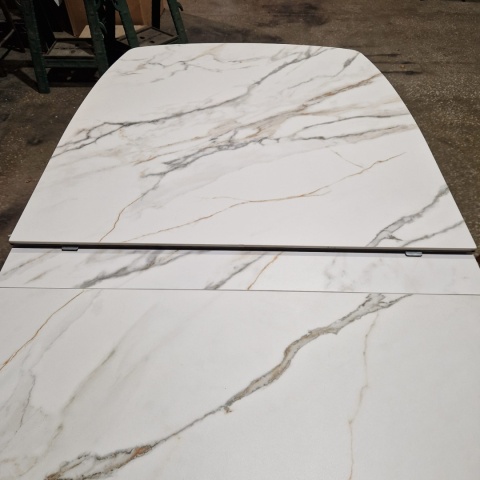 (defekt) Stół rozkładany ceramiczny PADOVA Xooon (180-240) cm, jasny, Nogi grafitowe