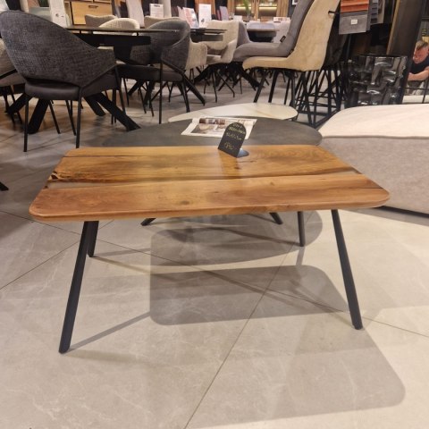 Stolik Kawowy z Litego Drewna Orzechowego z Żywicą Epoksydową 90x50 cm Stolik Kawowy z Litego Drewna Orzechowego z Żywicą Epoksydową 90x50 cm