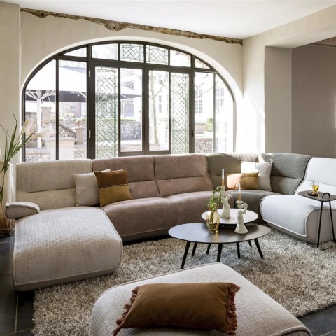 Element modułowy / sofa Dublin 2-osobowy bez podłokietników, wysokie oparcie, sprężyny kieszeniowe