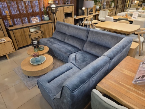 Narożnik modułowy DUBLIN (Układ 1+C+2) Tkanina Torre Niebieski