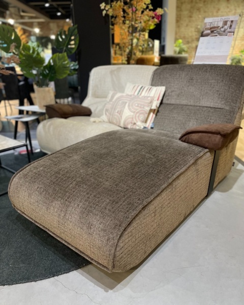 Szezlong modułowy Dublin, element końcowy, wysokie oparcie, sprężyny kieszeniowe