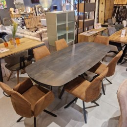 Fotel obrotowy do jadalni Xooon FRANKY z podłokietnikami - Wybierz własną tapicerkę