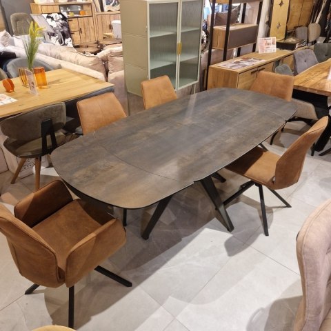 Fotel obrotowy do jadalni Xooon FRANKY z podłokietnikami - Wybierz własną tapicerkę