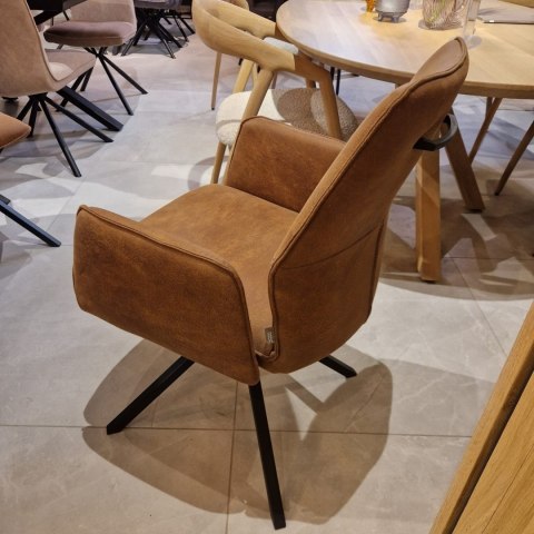 Fotel obrotowy do jadalni Xooon FRANKY z podłokietnikami - Wybierz własną tapicerkę