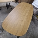 [M] Henders & Hazel Stół Jadalniany Owalny Metalox/ Nyborg 240x110 cm, Centralna Noga Metalowa, Fornir Dąb Naturalny
