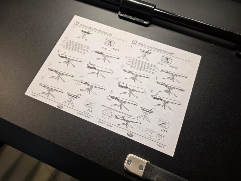 [K, od ręki DEFEKT#1] Największy stół rozkładany Pavalon 200-278x100 cm na centralnej nodze, blat Primo (HPL), kolor antracyt