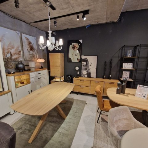 (K, od ręki ) Stół Xooon Arvada 190 x 100 cm Oval lity dąb