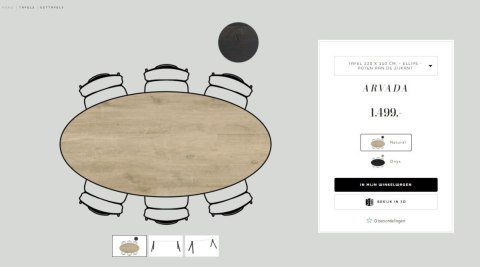 (M) Stół Xooon Arvada 220 x 110 elipsa