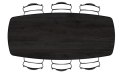 (M) Stół Xooon Arvada 250 x 110 cm Oval lity dąb onyx