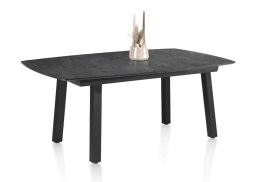 [M, od ręki defekt #2] ANTRACYT Stół rozkładany H&H Palace 190 + 60 x 110 cm 4 klasyczne nogi