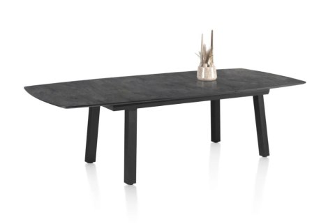 [M, od ręki defekt #2] ANTRACYT Stół rozkładany H&H Palace 190 + 60 x 110 cm 4 klasyczne nogi