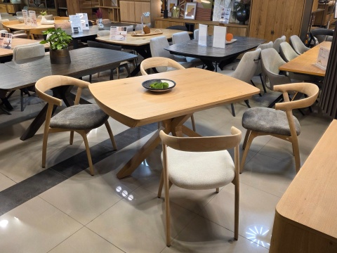 (R, od ręki) Stół rozkładany Henders & Hazel Nyon 140-190x100 cm, fornir dębowy, kolor Dune Oak/Dąb Wydmowy