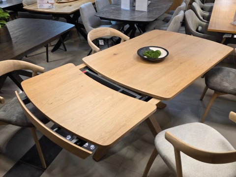 (R, od ręki) Stół rozkładany Henders & Hazel Nyon 140-190x100 cm, fornir dębowy, kolor Dune Oak/Dąb Wydmowy