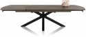 Stół rozkładany Henders & Hazel Nyon 200-280x100 cm, fornir dębowy, kolor Bazalt/ noga metalowa