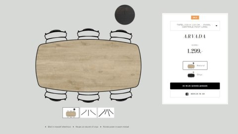 (T, od ręki) Stół Xooon Arvada 220 x 110 cm Oval lity dąb
