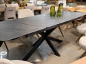 [na zamówienie] Największy stół rozkładany Pavalon 200-278x100 cm na centralnej nodze, blat Primo Laminato (HPL), kolor antracyt