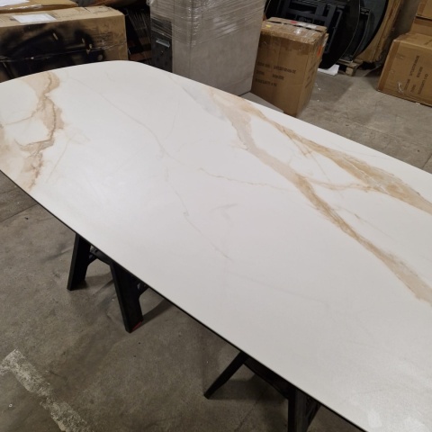 [M, DEFEKT #1] Stół rozkładany Xooon Montello 200 + 2 x 50 cm x 100 cm ceramika na szkle hartowanym