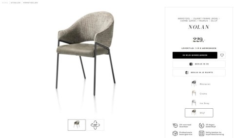 Krzesło Xooon Nolan Oliwka