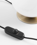 Lampa Stołowa MILKY, Szklana Kula z Efektem Gradientu, Podstawa Złota – Coco Maison (53226-WIT)