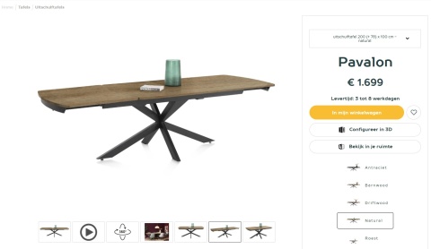 (M, defekt #1) Stół Henders& Hazel Pavalon 200+ 78 x 100 cm Natural VINTAGE OAK