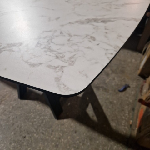 [M, od ręki defekt #1] Stół Henders& Hazel Palace 190+ 60 x 110 cm biały centralna noga