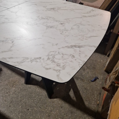 [M, od ręki defekt #1] Stół Henders& Hazel Palace 190+ 60 x 110 cm biały centralna noga