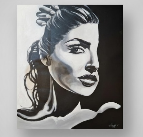 Ręcznie malowany obraz 110 x 90 cm