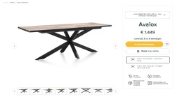 Stół H&H Avalox/ Avalon 190 + 60 x 98 cm DRIFTWOOD centralna noga