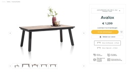 Stół H&H Avalox/ Avalon 190 + 60 x 98 cm DRIFTWOOD nogi X/V/4