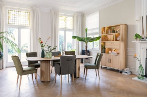 Stół owalny PAVIE 210x120 cm, fornir dębowy naturalny (Henders & Hazel)