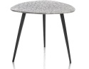 Stolik Boczny/Pomocniczy DORVAL, Metalowy Srebrny, Blat Teksturowany – Henders & Hazel (1671861)
