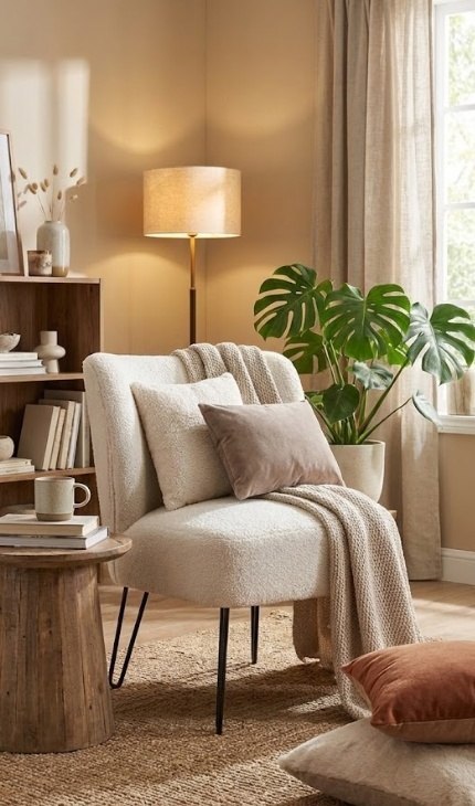 [K] Fotel Wypoczynkowy Maud - Tkanina Bouclé z Recyklingu (Coco Maison)