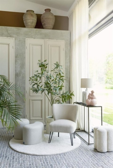 [K] Fotel Wypoczynkowy Maud - Tkanina Bouclé z Recyklingu (Coco Maison)