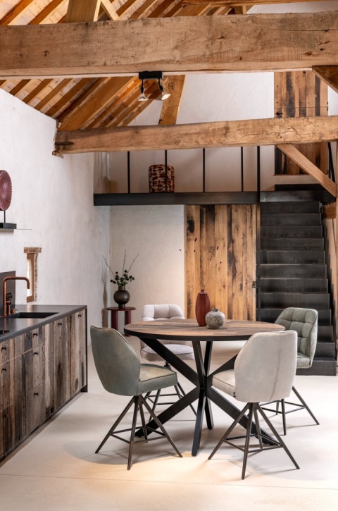 [na zamówienie] Hoker Obrotowy Bell 68 cm – Antracytowa Mikrofibra, Sprężyny Kieszeniowe