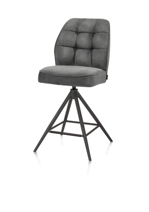 [na zamówienie] Hoker Obrotowy Bell 68 cm – Antracytowa Mikrofibra, Sprężyny Kieszeniowe