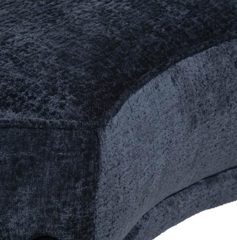 [K] Puf Ronda Niebieski – Połyskujący z Wcięciem na Fotel | Coco Maison