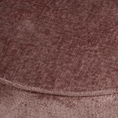 [R] Puf Ronda Różowy – Okrągły z Połyskiem i Wcięciem | Coco Maison