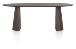 [na zamówienie] Stół do jadalni TRENTON 240x110 cm, fornir dębowy, kolor Clay, organiczny kształt