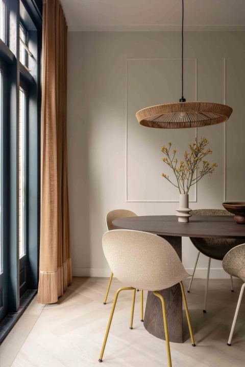 [na zamówienie] Stół do jadalni TRENTON 240x110 cm, fornir dębowy, kolor Clay, organiczny kształt