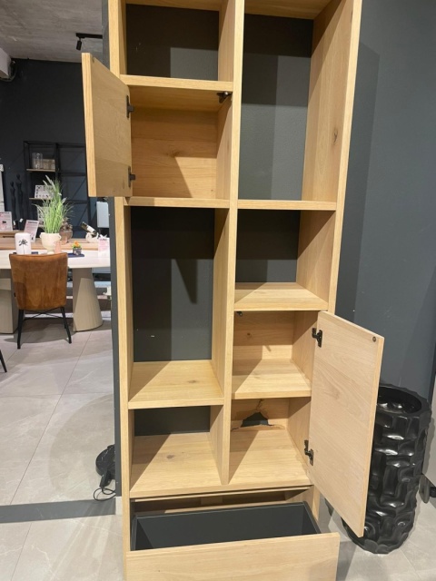 (K, defekt) Parawan ażurowy / Regał LUGANA Xooon 76x216 cm, fornir dębowy