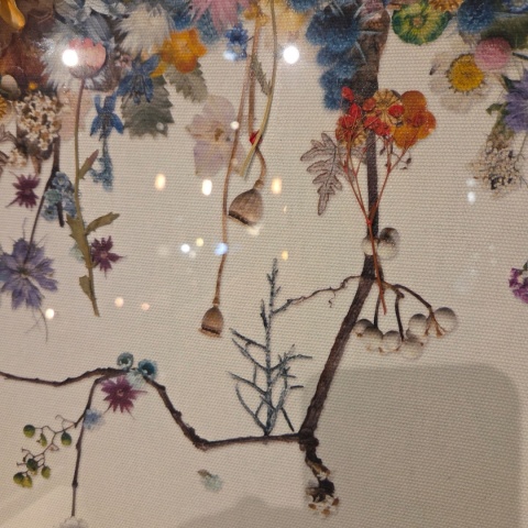 Obraz 3D Fairy Garden 50x104 cm – Suszone Kwiaty w Drewnianej Ramie | Coco Maison