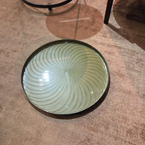 Stolik Pomocniczy Melbourne z Tacami 54 cm – Oliwkowy Metal | Coco Maison