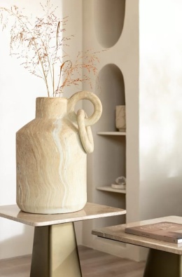 Wazon Dekoracyjny Christy 50 cm – Beżowa Ceramika | Coco Maison