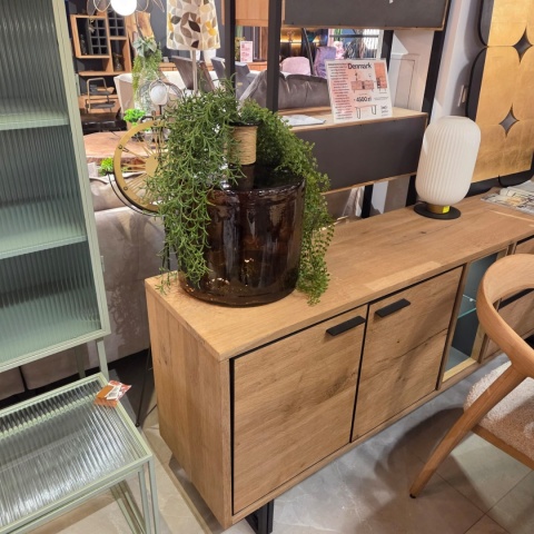 Wazon Szklany Diego 45 cm – Miedziany Recykling i Rafia | Coco Maison