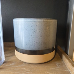 Osłonka na Doniczkę Indus 22 cm – Błękit i Brąz | Coco Maison doniczka