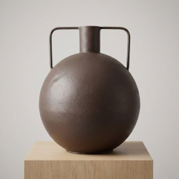 Wazon Metalowy Nox 28 cm – Czarny Mat / Kulisty | Coco Maison